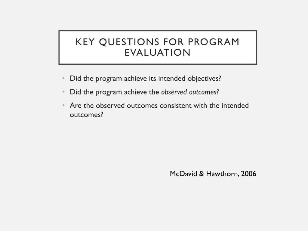 key questions for program evaluation