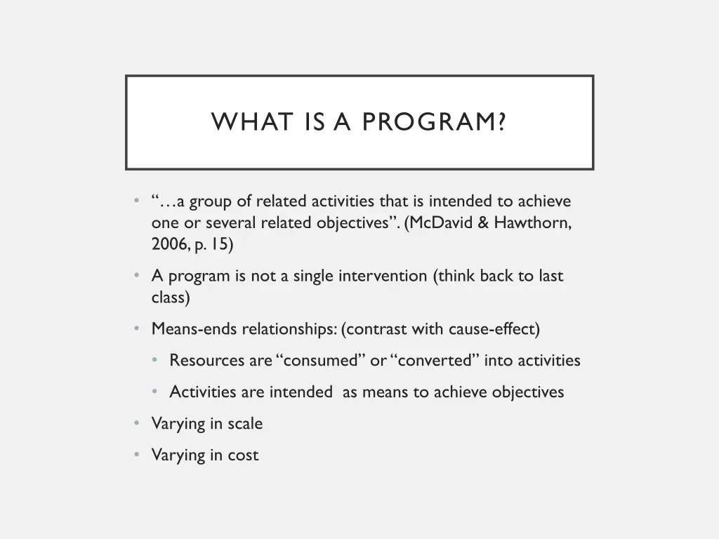 what is a program