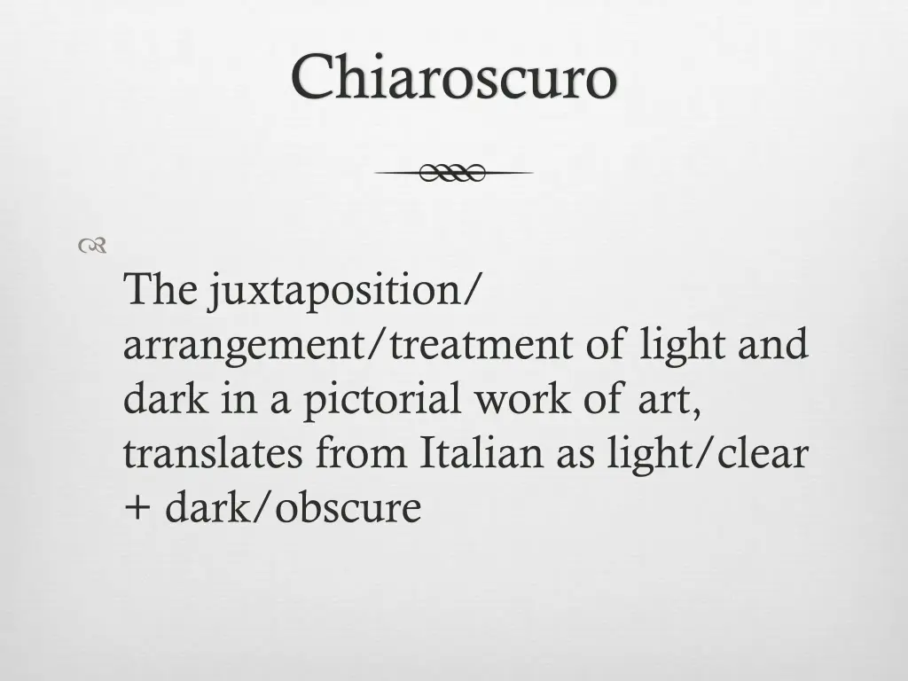 chiaroscuro