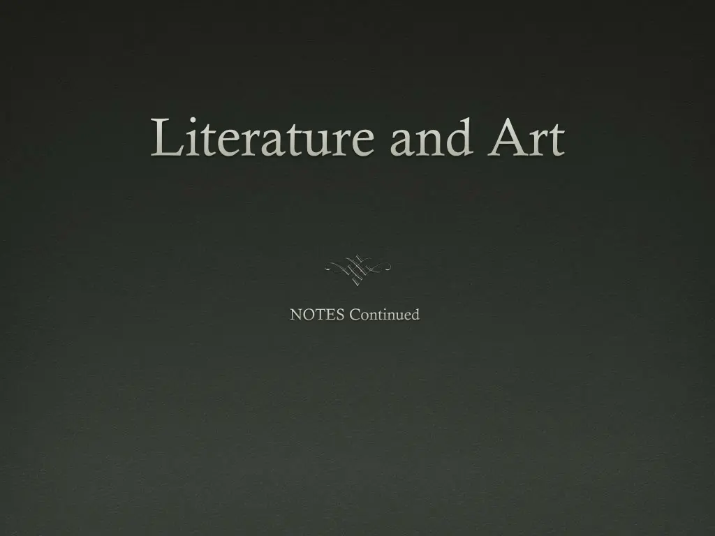 literature and art