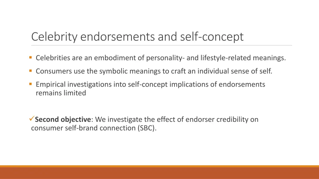 celebrity endorsements and self concept