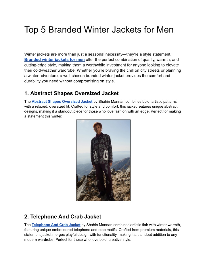 top 5 branded winter jackets for men