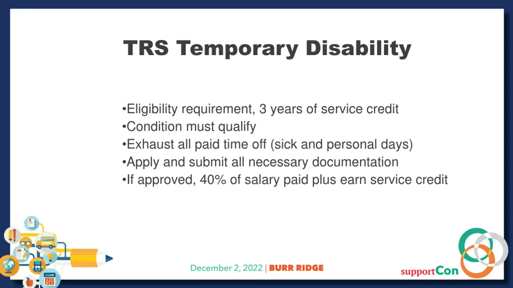 trs temporary disability