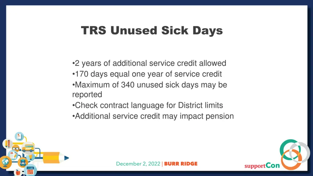 trs unused sick days