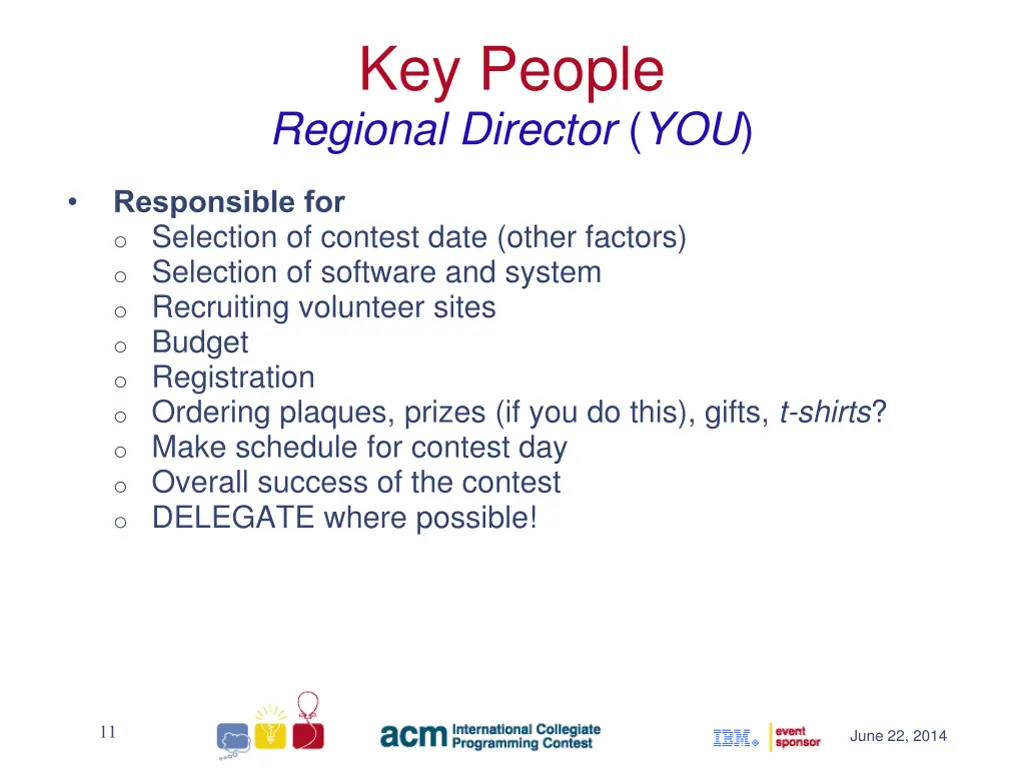 key people regional director you