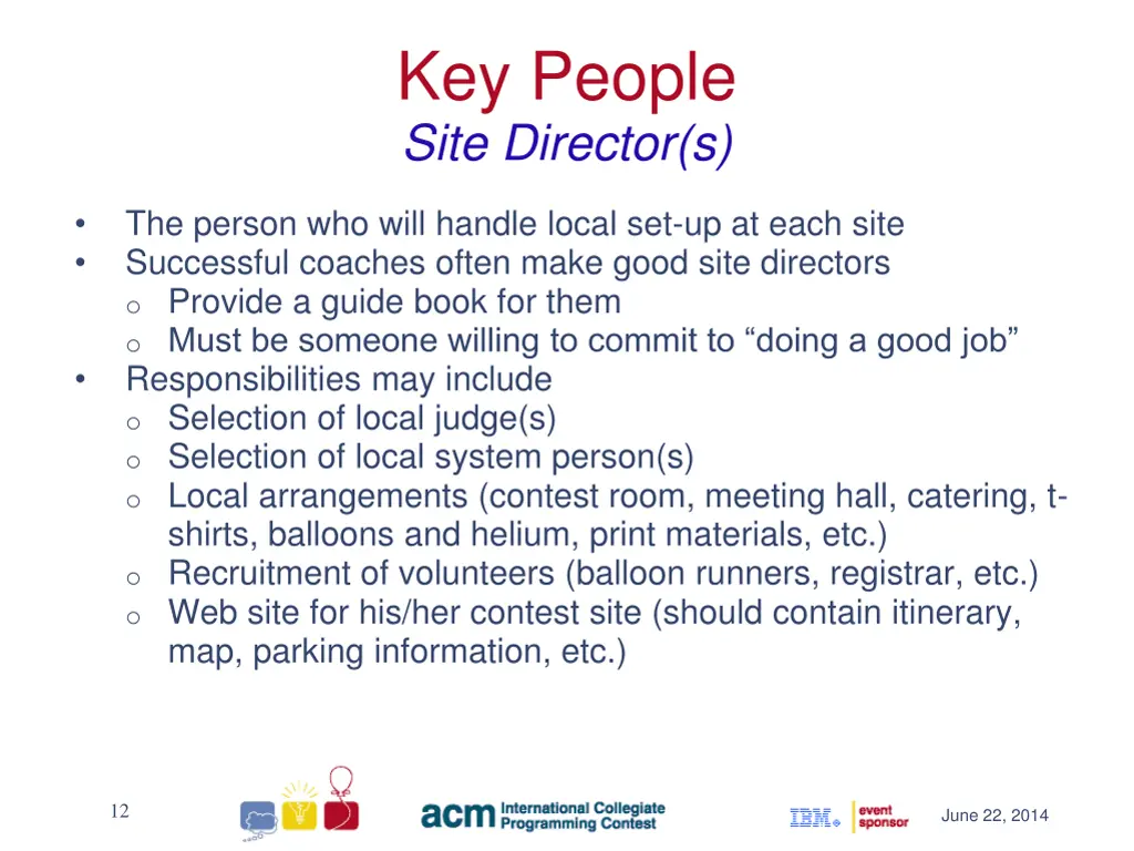 key people site director s