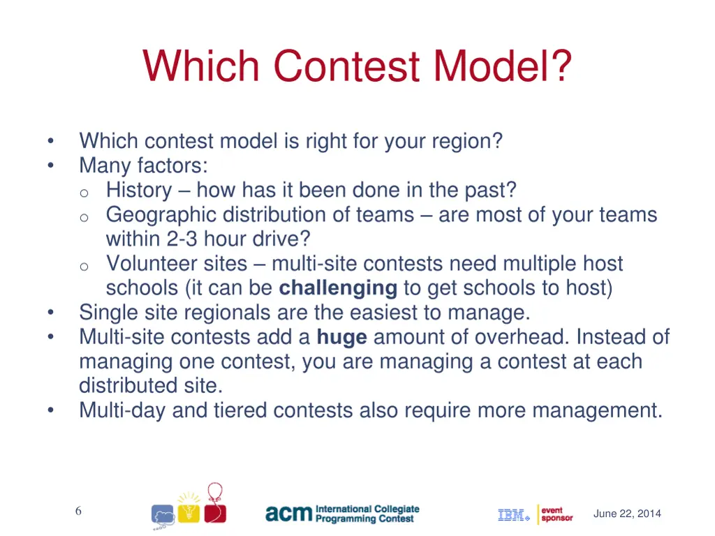 which contest model