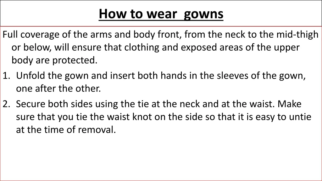 how to wear gowns