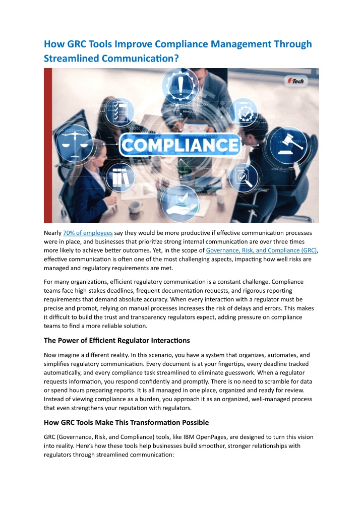 how grc tools improve compliance management