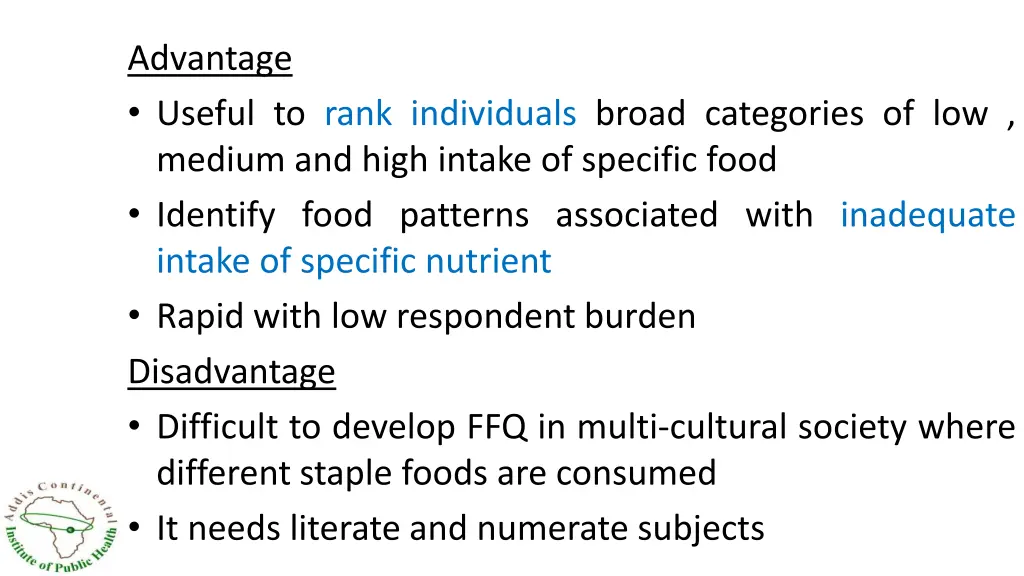 advantage useful to rank individuals broad