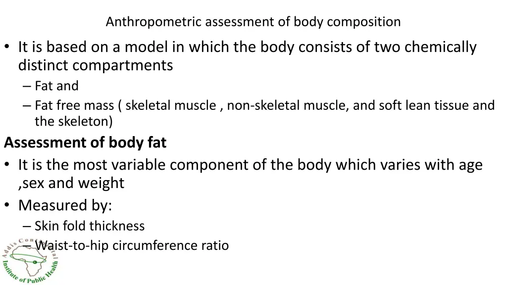 anthropometric assessment of body composition