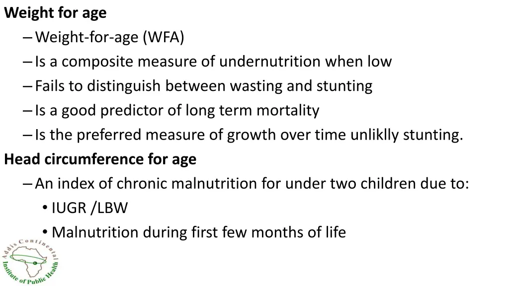 weight for age weight for age wfa is a composite