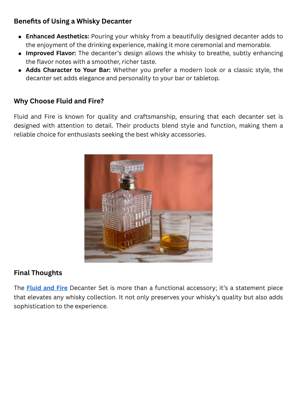 benefits of using a whisky decanter