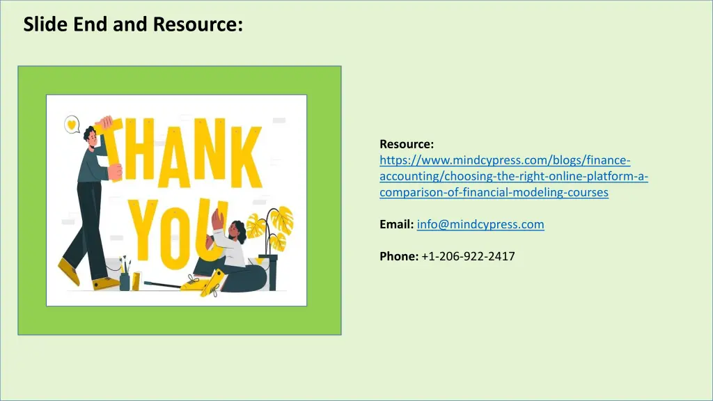 slide end and resource