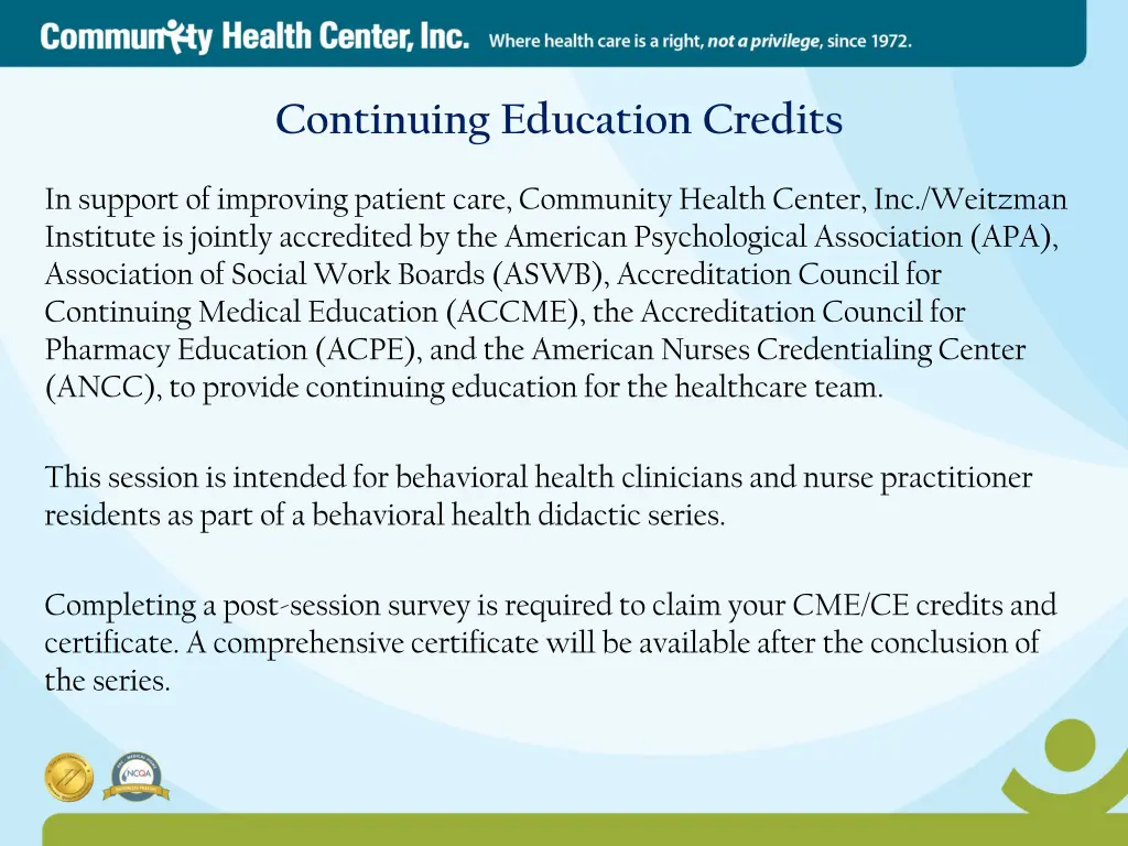 continuing education credits