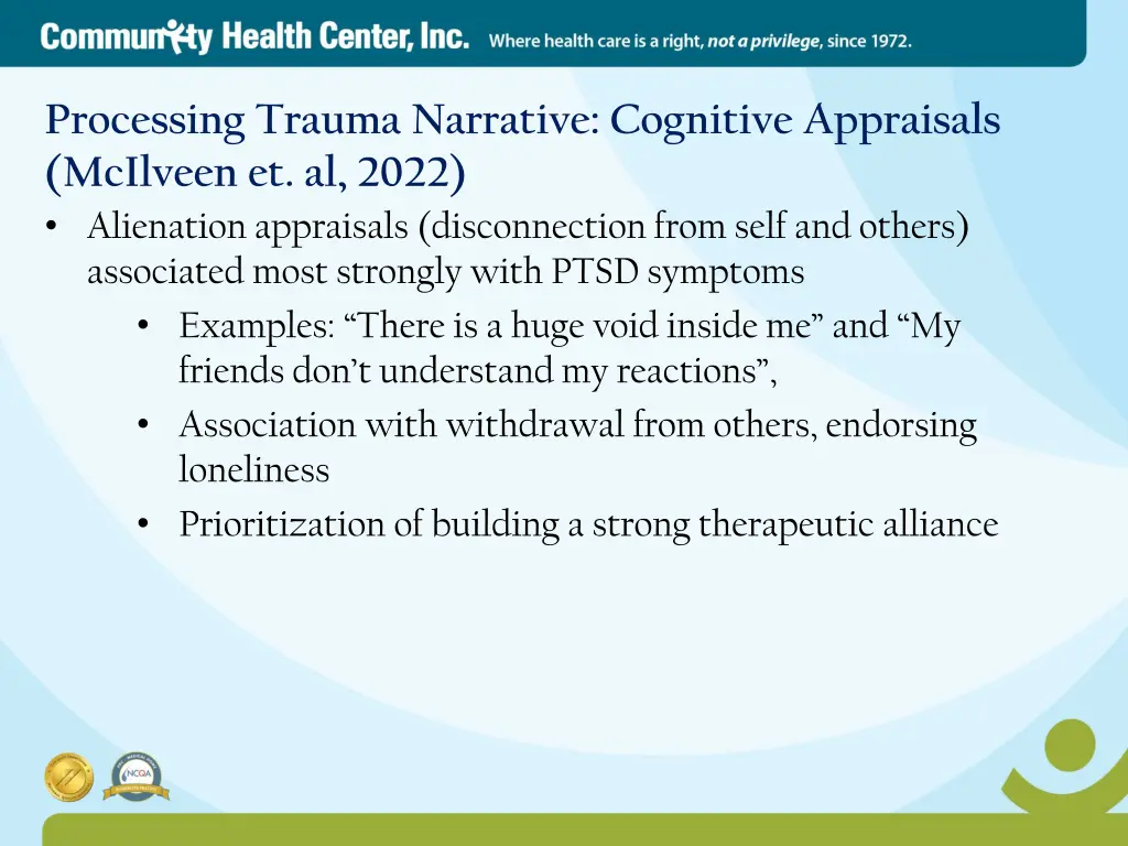 processing trauma narrative cognitive appraisals