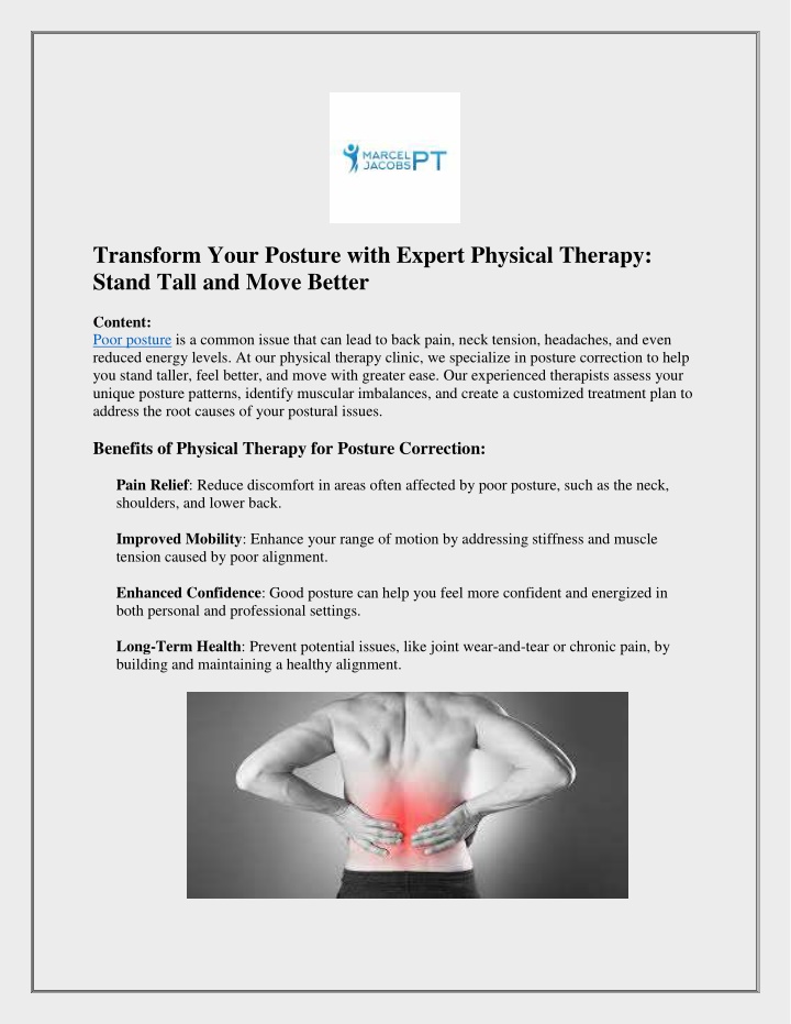 transform your posture with expert physical