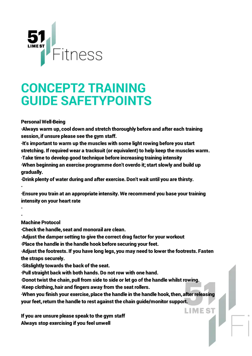 concept2 training guide safetypoints