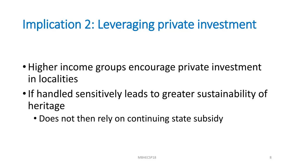 implication 2 leveraging private investment