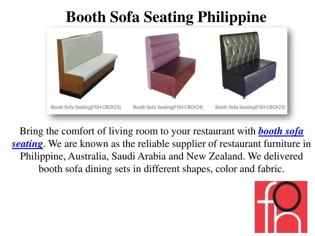 booth sofa seating philippine