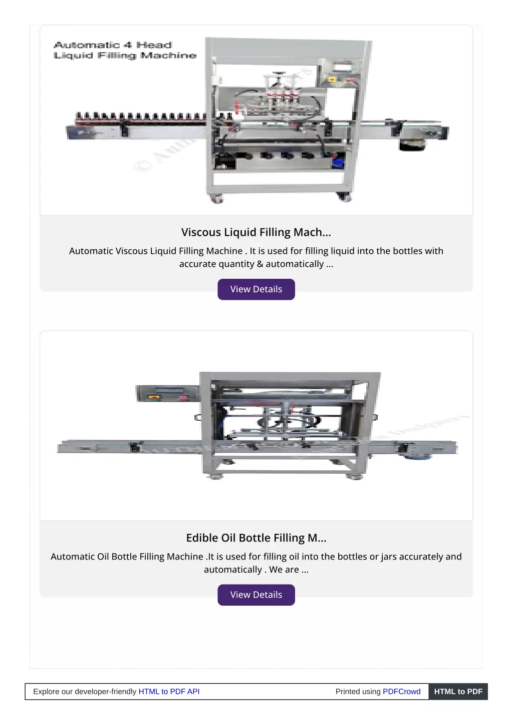 viscous liquid filling mach