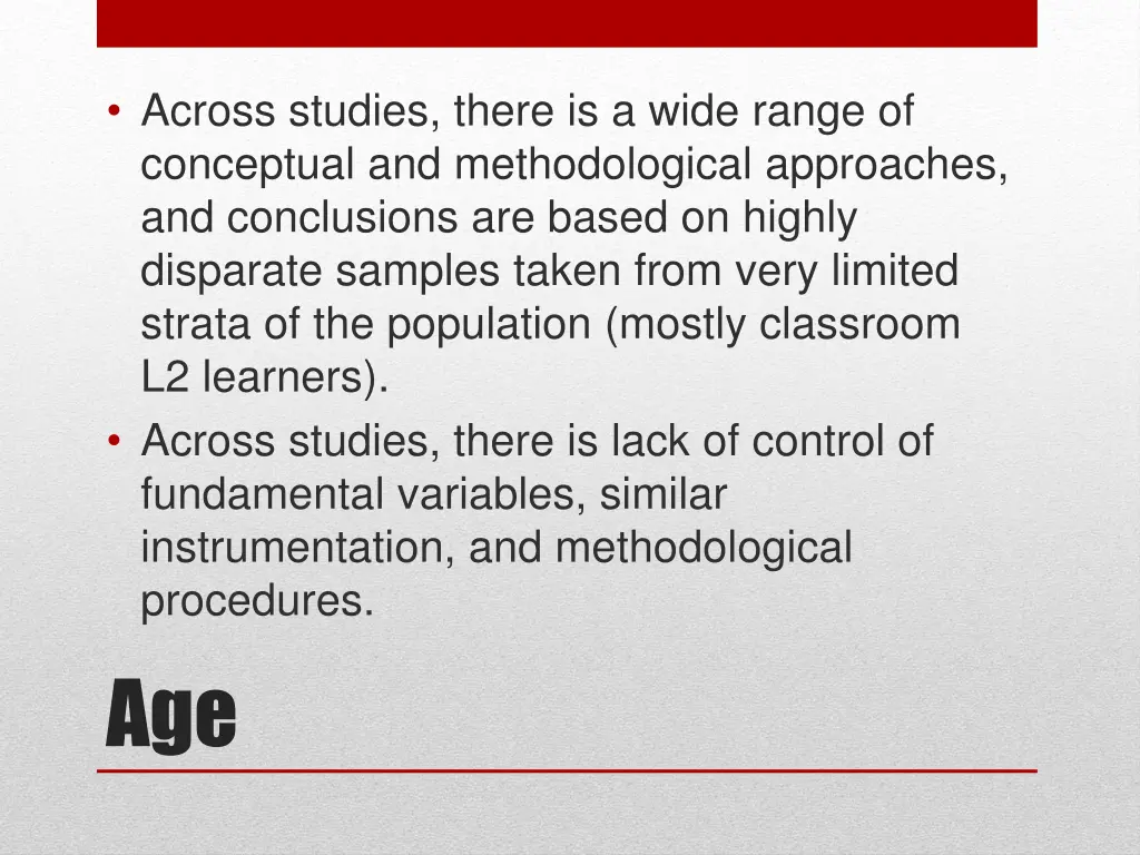 across studies there is a wide range