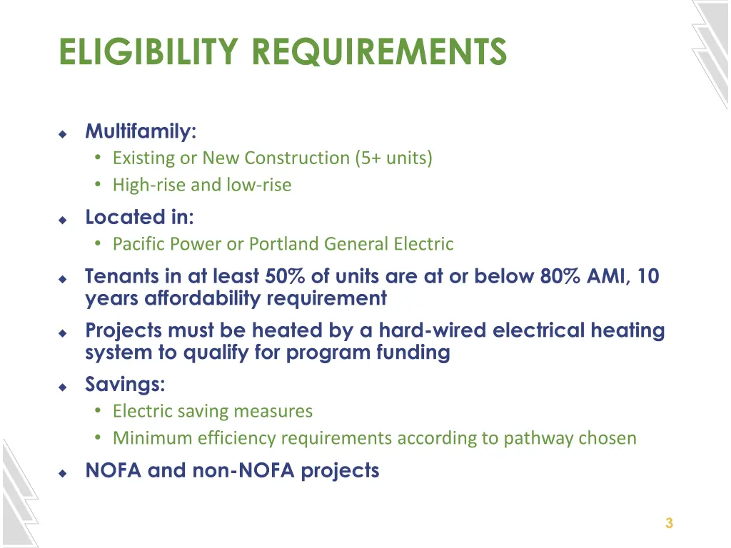 eligibility requirements