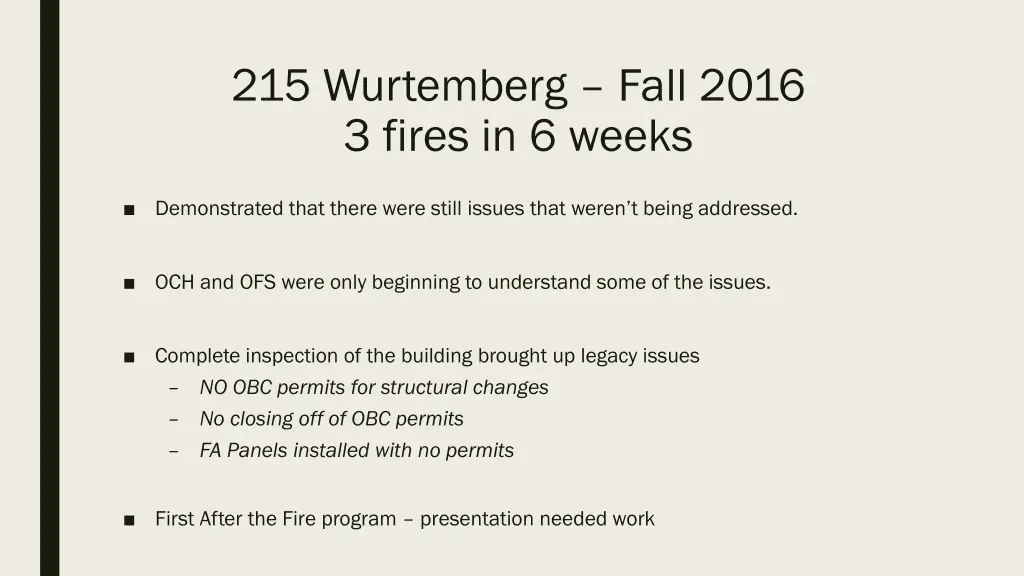 215 wurtemberg fall 2016 3 fires in 6 weeks