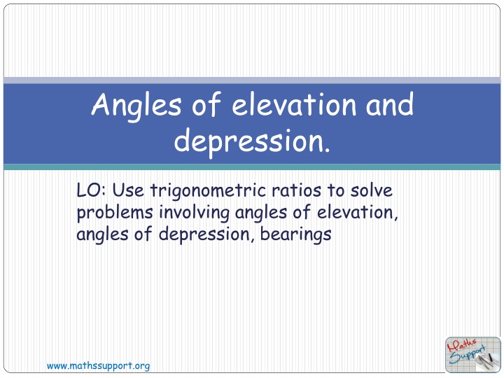 angles of elevation and depression