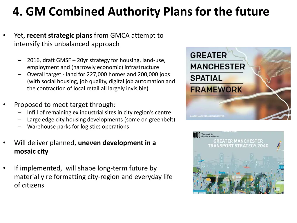 4 gm combined authority plans for the future