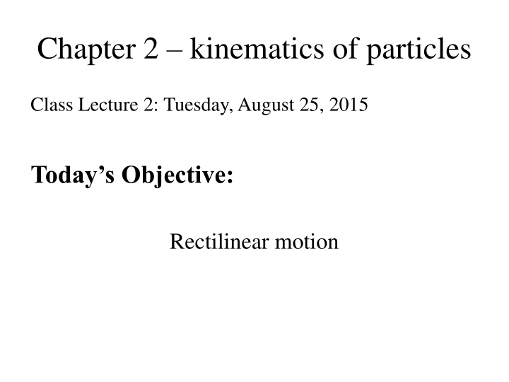 chapter 2 kinematics of particles