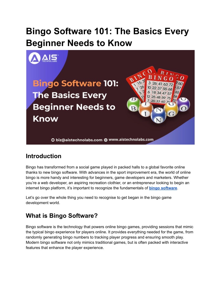 bingo software 101 the basics every beginner