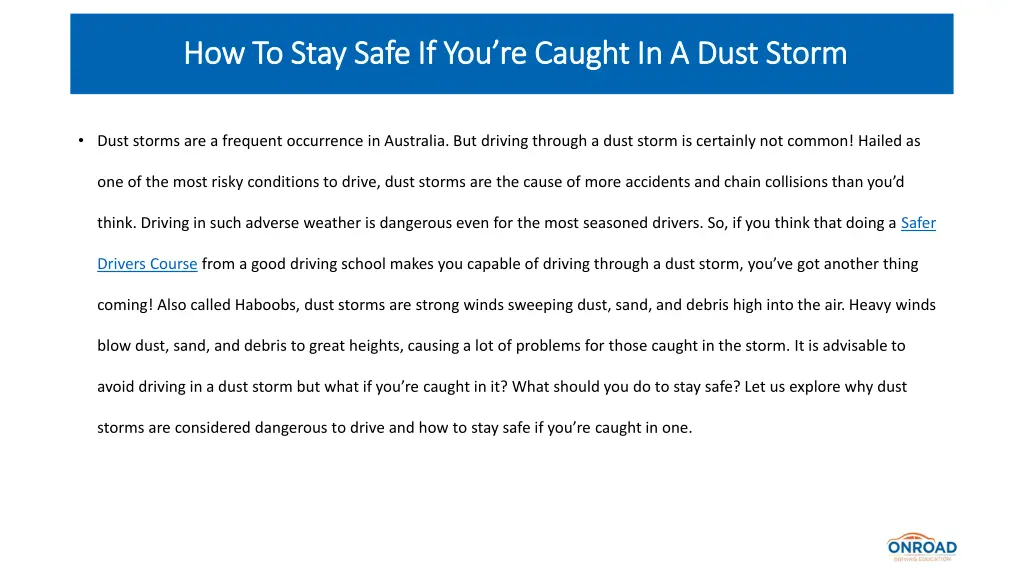 how to stay safe if you re caught in a dust storm 1