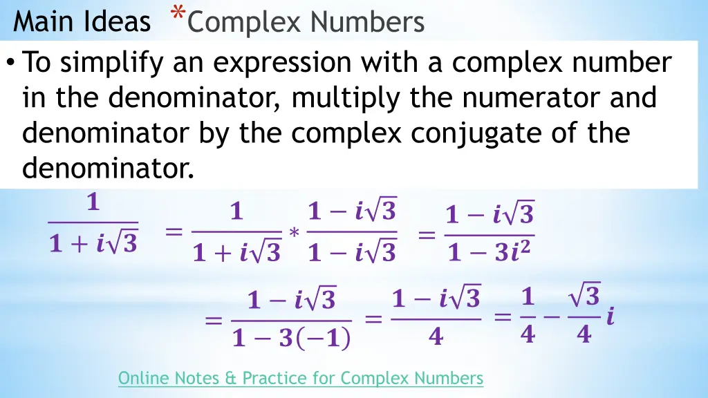 complex numbers 3