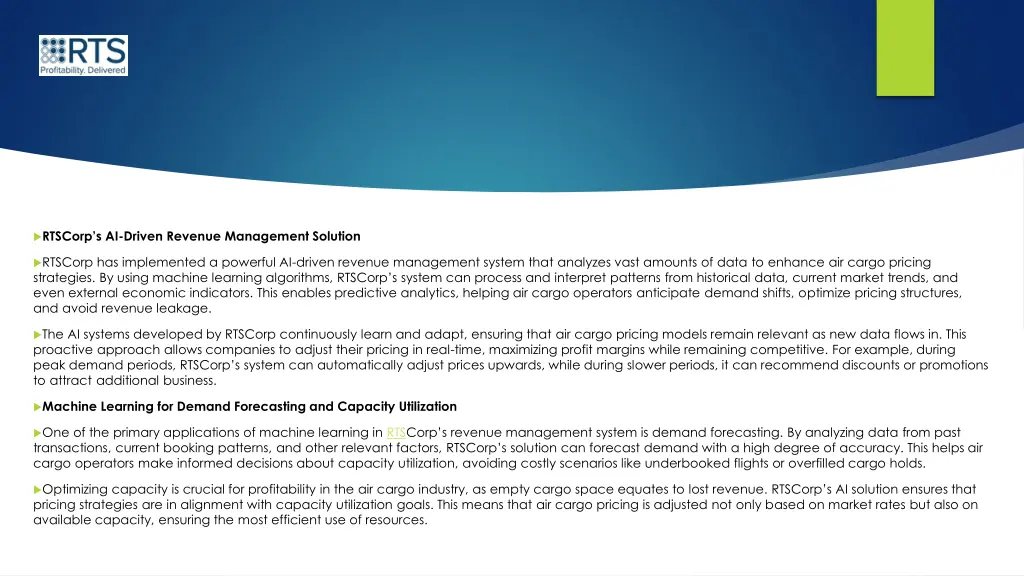 rtscorp s ai driven revenue management solution