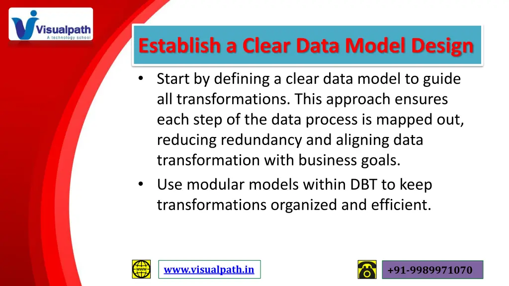 establish a clear data model design