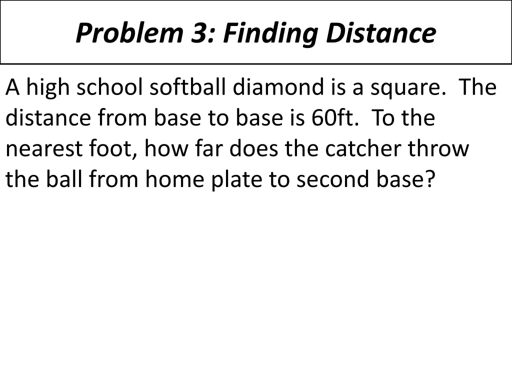 problem 3 finding distance