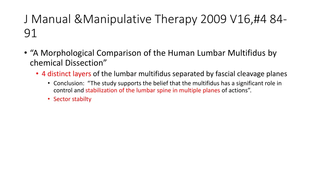 j manual manipulative therapy 2009 v16 4 84 91