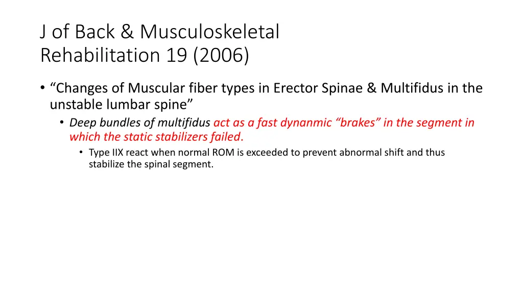 j of back musculoskeletal rehabilitation 19 2006