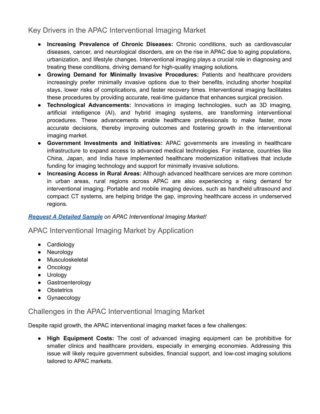 key drivers in the apac interventional imaging