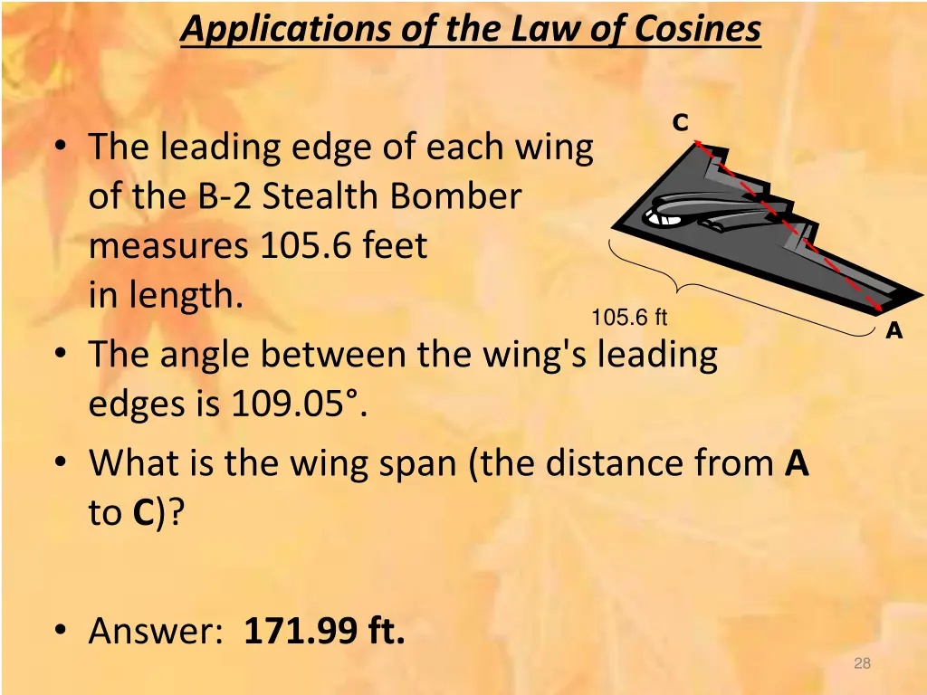 applications of the law of cosines