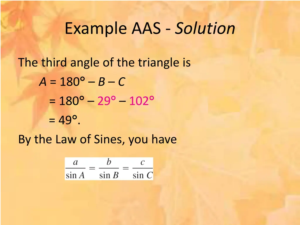 example aas solution