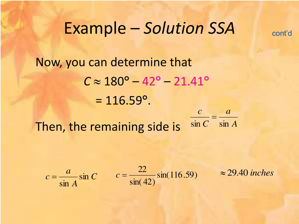 example solution ssa 1