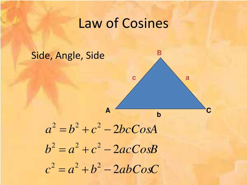 law of cosines 1