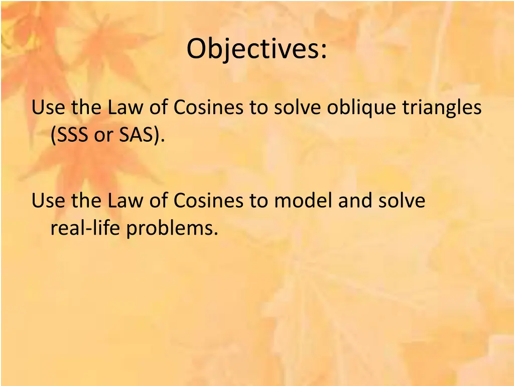 objectives 1