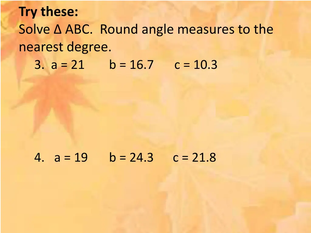 try these solve abc round angle measures 1