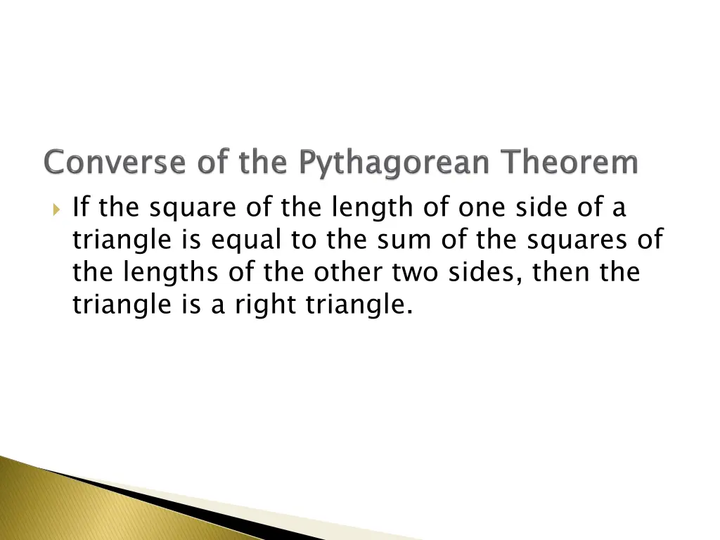 if the square of the length of one side