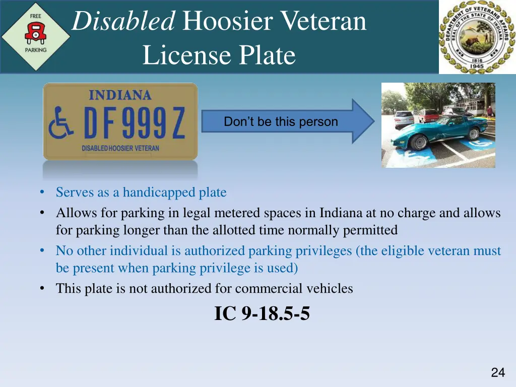 disabled hoosier veteran license plate 1