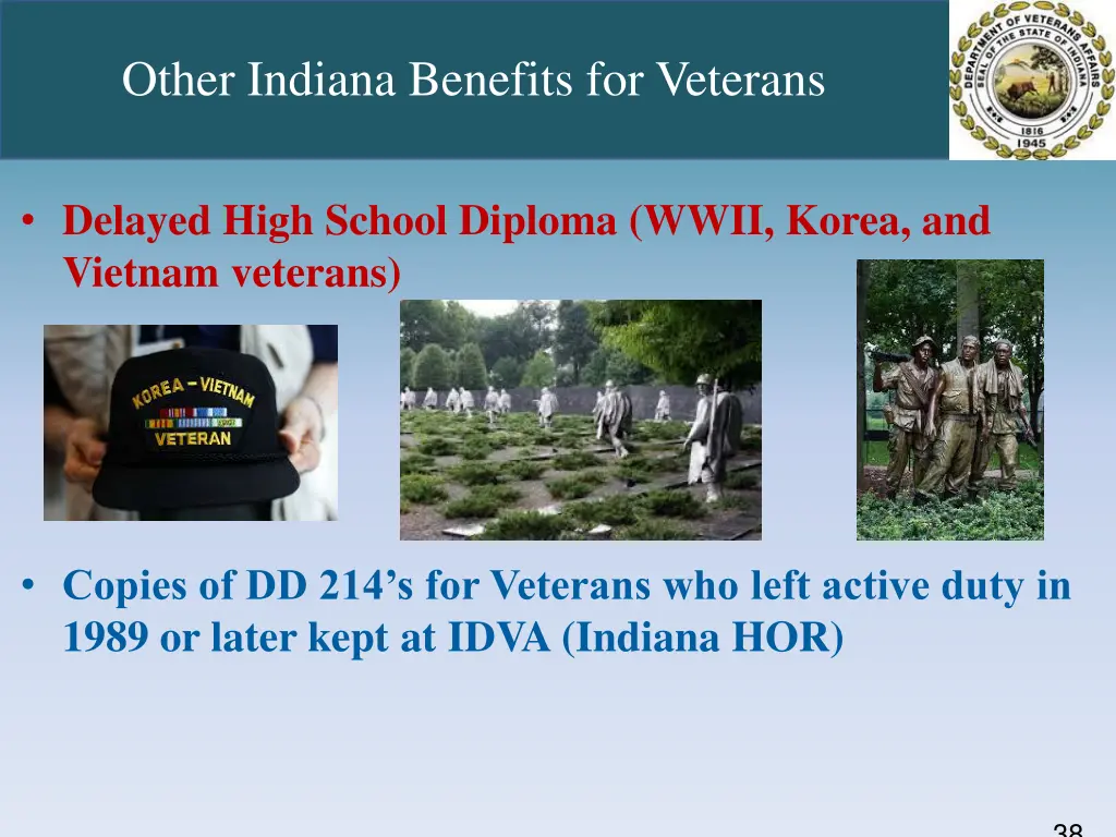 other indiana benefits for veterans