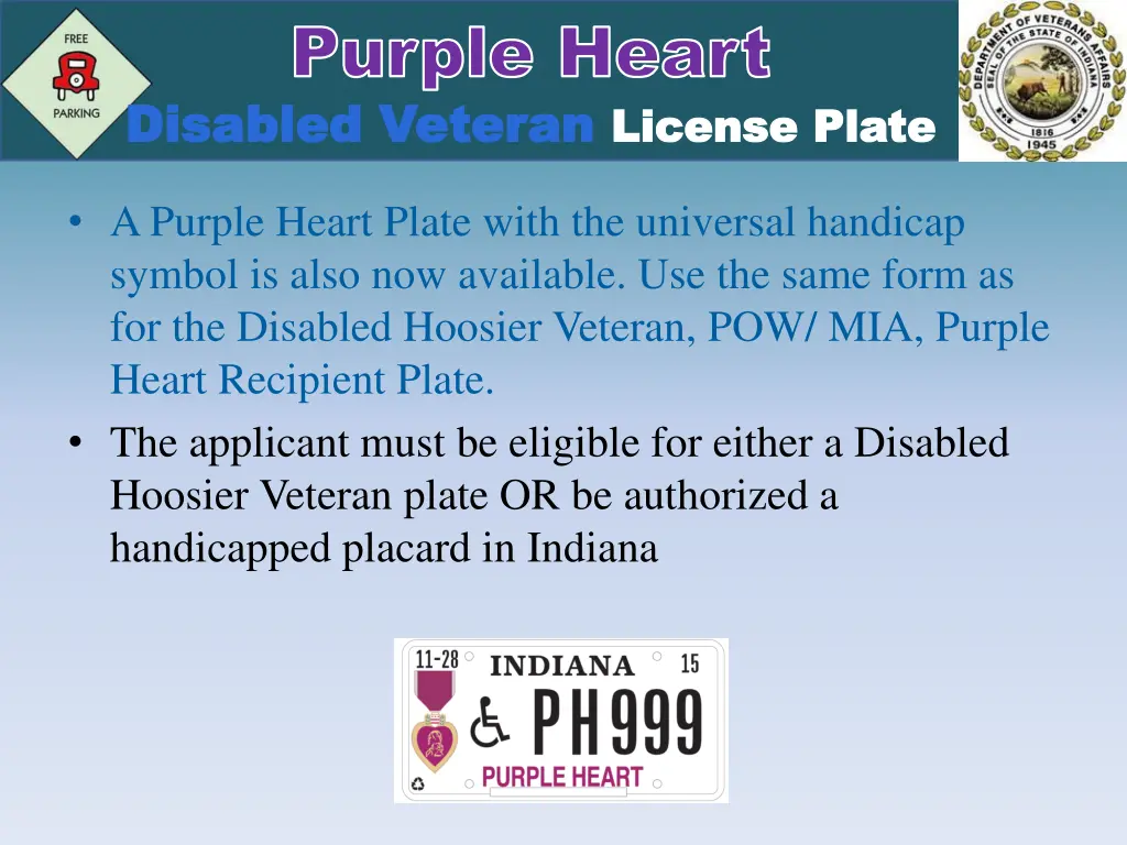 purple purple heart disabled veteran disabled